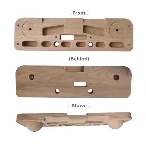 Keenso Wooden Rock Climbing Hangboard, Wooden Hangboard Climbing Board Fingerboard Climbing Training Board for Building Core Strength and Endurance