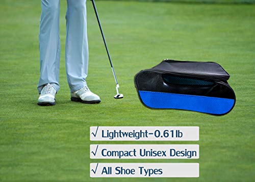 Outdoor Golf Shoes Bags Travel Shoes Bags Zippered Sport Shoes Bag (Blue) - color: Blue