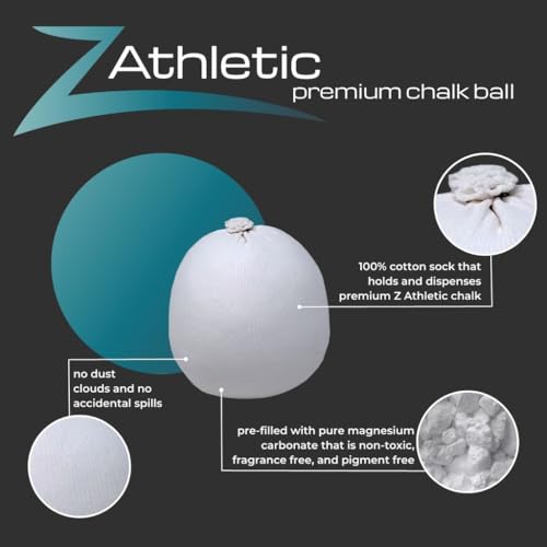 Z Athletic Gym Chalk Ball for Rock Climbing, Gymnastics, and Weightlifting - style: 1oz Chalk Ball (2 Count)