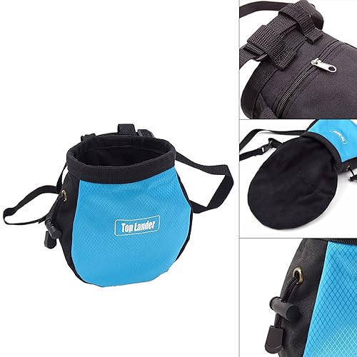 Rock Climbing Chalk Bag Drawstring Magnesia Pouch Bouldering Chalk Bucket Storage Bag for Weight Liftings, Gym, Climbing Magnesia Powder Hiking and Camping Accessories Portable Bouldering Bucket