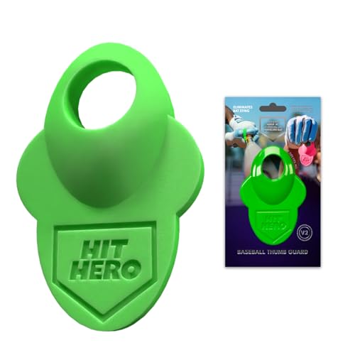 Baseball Thumb Guard, Batters Batting Grip, Finger Guard, Accessory, Batting Protection, Reduce Bat Sting, Hitter, Tool, Bat, Hitting Accessory - color: Neon Green