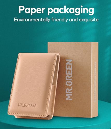 MR.GREEN 4Pcs Nail Clipper Set, Anti-Splash Upgraded Nail Clippers Kit | German Stainless Steel, Nail File+Tweezers Included, Unique Catcher, Exquisite Leather Case, for Men Women Home Travel Gift - color: Apricot