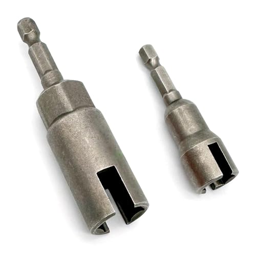 2 Pcs 1/4" 5/16" 3/8" Wing Nut Driver Wing Nut Drill Bit Socket Wrenches 1/4 inch Hexagon Head Drill Driver Bits for Panel Nuts Screws Eye C Hook Bolt - size: Wing Nut Driver (1/4", 5/16", 3/8") - 2 Pcs