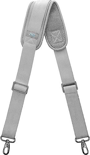 Bag Shoulder Strap, Padded Adjustable Shoulder Strap Replacement - color: Grey, size: 57"