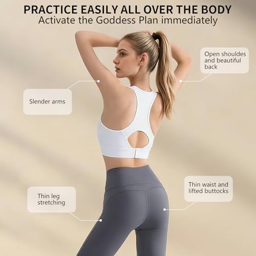 Figure 8 Fitness Resistance Band with Handles, Arm & Back Training Elastic Rope for Pure Barre Workout, Chest, Shoulder Stretching Exercise Equipment for Yoga, Pilates & Physical Therapy, Blue