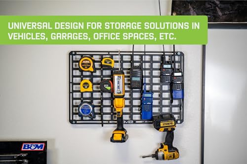 DV8 Universal Molle Panels 27" x 12" for Garages Available in 3 Sizes | Can Mounted Almost Anywhere Including Vehicles, Universal Mounting for Tools, Recovery Gear, & More - size: 27" x 12"