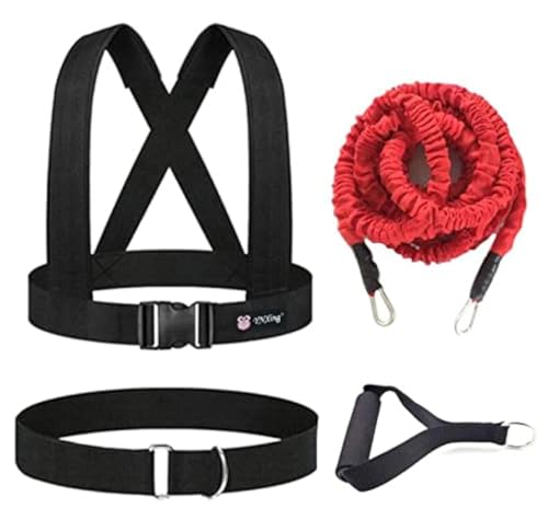 Resistance Training Rope Explosive Force Bounce Physical Training Resistance Rope Improving Speed, Stamina and Strength - color: 16.4FT Kit