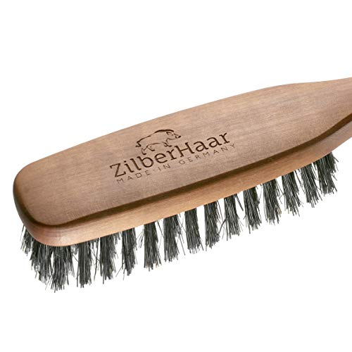 ZilberHaar Long Hair & Beard Brush - Made From Stiff First Cut Boar Bristles And Pearwood - Perfect Beard Care for Men - Works with all Beard Balms and Oils - 8.5 inches long - color: Long Stiff