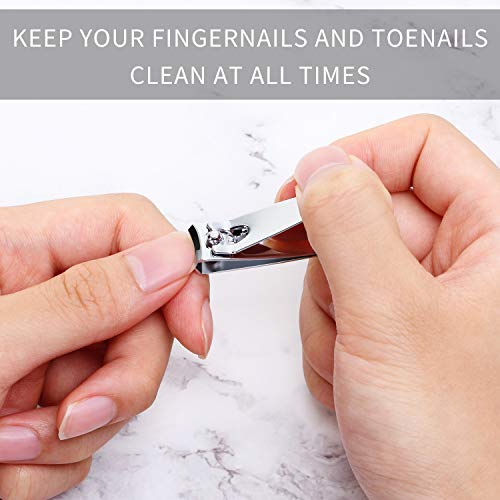 32 Pieces Stainless Steel Fingernail Nail Clipper Bulk Silver Portable Toenail Clippers Cutter Set (Pack of 2) - size: 32 Count (Pack of 2)