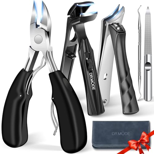 2026 Toenail Clippers for Thick Toenails for Seniors Angled Head | Large Toe Nail Clippers Set for Men, Long Handle Heavy Duty Ingrown Toenail Clippers, Ultra Sharp Slanted Finger Nails Cutter - style: 5PCS Toenail Clippers