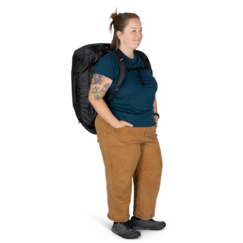 Osprey Transporter Lightweight Travel Duffel Bag - Extra Large Water Resistant Durable Gear Bag for Men and Women - color: Blue Flame/Nocturnal Blue, style: 65l