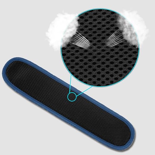 ZINZ Ultra Thick & Breathable Universal Shoulder Pad Cushion for Bag - Long & Comfort - color: Black&blue