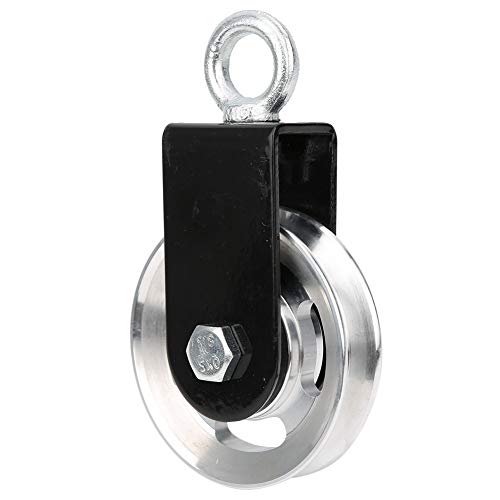 Fitness Equipment Bracket Stainless Steel Pulley, Heavy - Duty Mute Hanging Wheel with Soft Rollers, for Home Gym Functional Training Rig DIY Setup