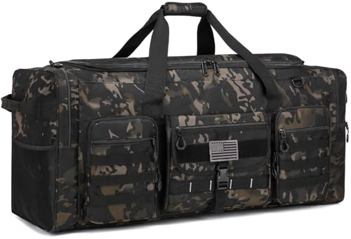 132L Extra Large Duffle Bag, Heavy Duty Sports Equipment Travel Duffel Bag | Perfect for Soccer Baseball Basketball Hockey Football Team Coaches & More - color: Black CM