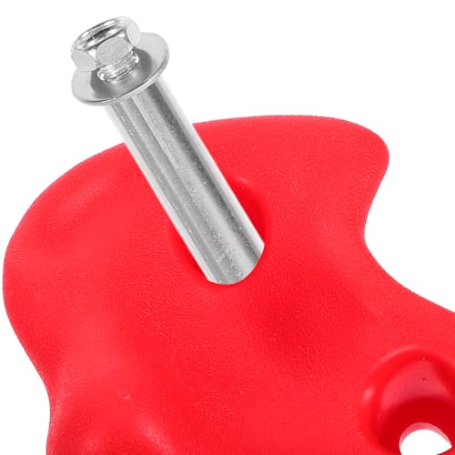 6pcs Climbing Wall Holds Kit, Thickened Indoor Outdoor Playground Climbing Rock Attachments with Blue Red Orange Grips for Home and Sports Play Sets