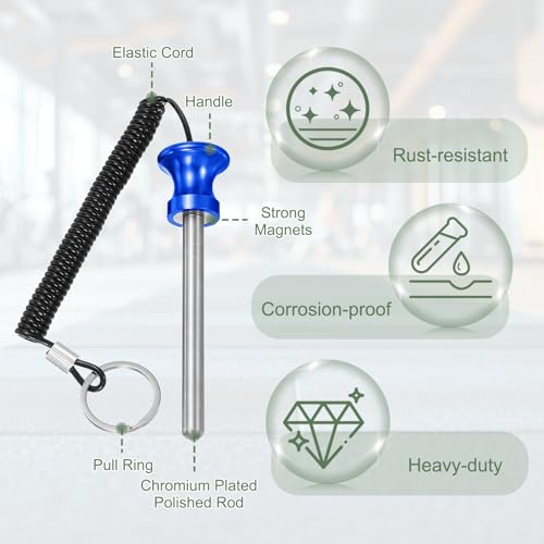 Weight Stack Pin, Weight Gym Pin Strength Training Equipment Replacement with Pull Rope for Commercial Home - color: Blue, size: 0.4 x 3.9 Inch