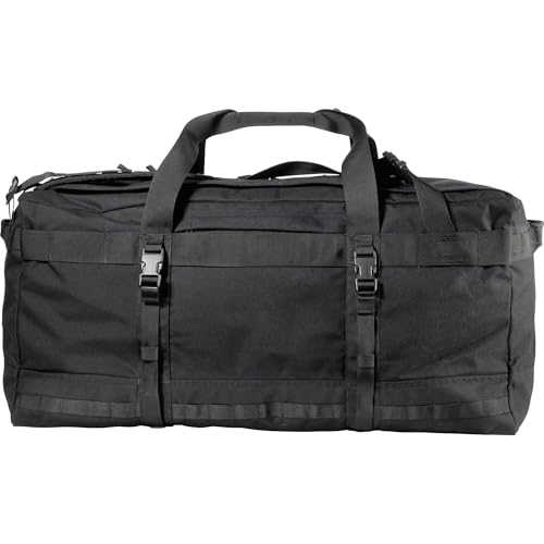 5.11 Tactical Rush LBD Xray Large Duffle Bag Deploy Backpack, Black | Style 56295ABR, Black, 106L Extra Large Duffle, Molle, Waterproof, Heavy Duty Deployment Bag, 1050D Nylon, EDC, Carry