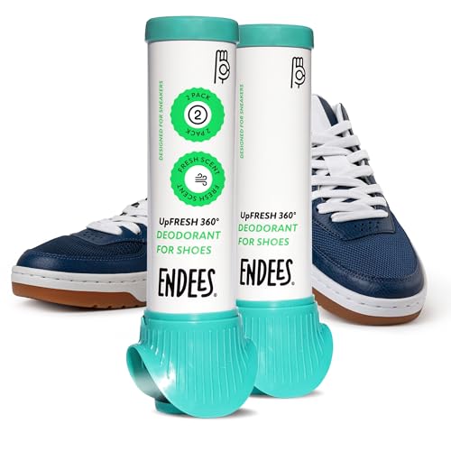 Endees UpFresh 360° Shoe Deodorizer Spray – 2 x 3.38 Fl Oz I Foot Odor Eliminator Shoe Spray for Smelly Shoes, Feet, Sneakers, Boots, and Gym Bags, Stinky Smell Elimination Deodorant, Travel Size - size: 3.38 Ounce (Pack of 2)