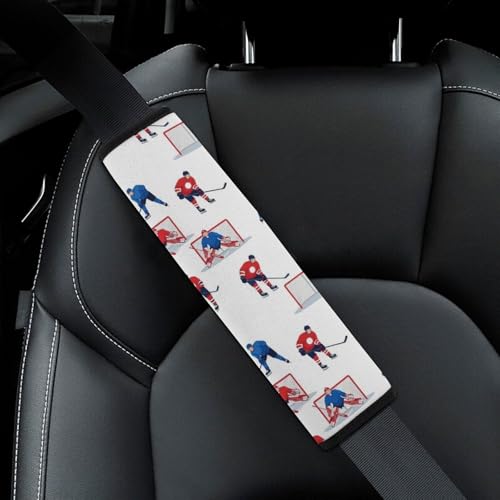 2PCS Hockey Player Seat Belt Cover Breathable Automotive Seat Belt Protector for Adult Use, Most Cars, Pressure Relief - color: Pattern 86