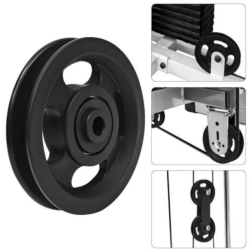 Gym Pulley 100 mm, Pulley Equipment Steel Cable Gym Pulley for Lifting Spare Parts Gym Multi-Function, 2 Pieces - color: 100mm-2 PCS-P