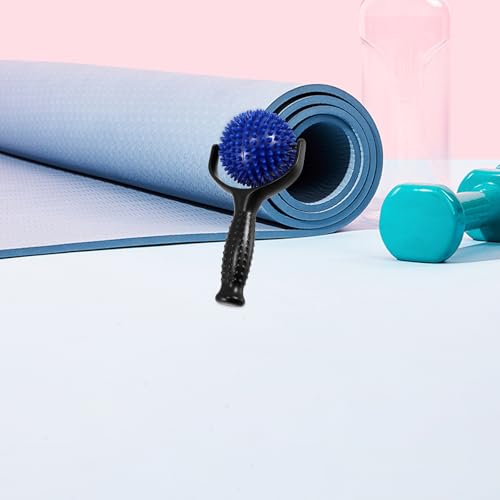 Alipis Large Spiky Ball Yoga Pilates Massage Stick, Handheld Muscle Roller for Shoulder and Calves, Portable Back Stretching Rod for Workout and Muscle Knot Relief