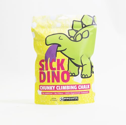 Sick Dyno® Escape Climbing Chunky Nuggets Climbing Chalk 200g | Premium Loose Bulk Climbing Chalk | 100% Pure Magnisum Carbonate Optimized for Rock Climbing | Vegan