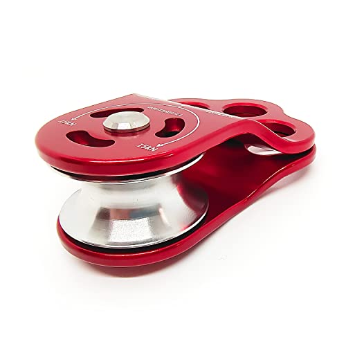 30KN Climbing Single Pulley Climbing Three Hole Hitch Pulley Climbing Bearing Pulley, Hauling Pulley for Rock Climbing, Rappelling, Zipline Sports etc.