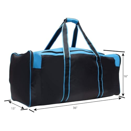 Jetstream Heavy Duty Multi Pocket Durable Sports Gym Equipment Travel Duffel Bag - color: XL 36" Blue, size: 36IN
