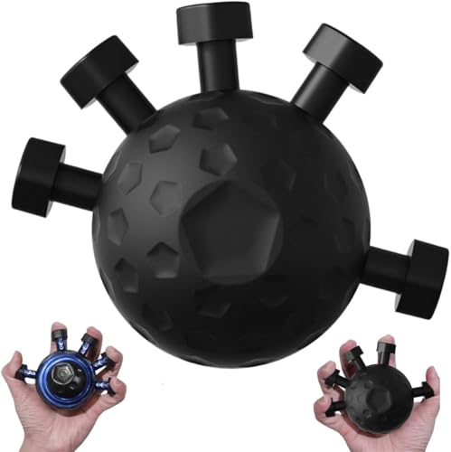 Adjustable Finger Grip Strengthener, Hand Grip Strength Trainer, Finger Exerciser Grip Tool for Forearm, Wrist, Hand Muscle Training – for Athletes, Climbers, Rehab, Guitar, Rock Climbing - color: Black