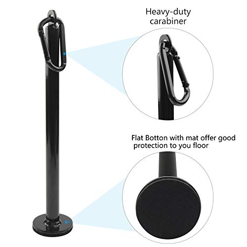 LFJ Weight Loading Pin with Carabiner fit 1 inch and 2 inch Olympic Weight Plate for Cable Pulley System LAT Pulldown - style: Standard Plates Loading Pin
