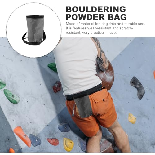 OUNONA Outdoor Climbing Chalk Bag for Bouldering and Mountaineering, Scratch-Resistant Oxford Fabric with Fleece Lining, Wear-Resistant Powder Storage Bag for Climbers and Outdoor Use