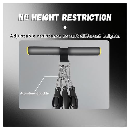 Multifunction Tension Rope Set,Upgraded Smart Stirrup Puller Adjust Sit Up Bar-Pedal Puller Tensioner Workout Bands Resistance with Abdomen/Waist/Leg/Hips/Chest/Back