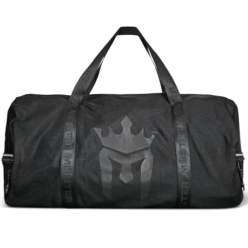 Meister Breathable Chain Mesh Duffel Gym Bag - color: V2.0 Black, size: Classic 22"x13"x13"