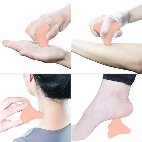 Manual Trigger Point Massage Tool Small Massager Ball 3″×2.6″ Pink | For Deep Tissue Myofascial Release Physical Therapy Plantar Fasciitis Pain Relief Muscle Knot Psoas Hip Flexor Iliacus - color: Pink