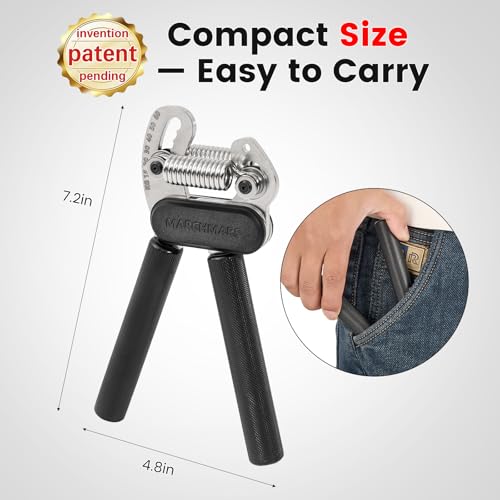 All-Metal Grip Strength Trainer, Forearm Strengthener (33-132Lbs) | Heavy-Duty Hand Gripper Strengthener, No Slip Hand Exercisers - Ideal for Grip Strength, Muscle Building, Recovery