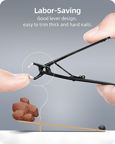 EBEWANLI Straight Nail Clipper, Large Toenail Clippers for Thick Toenails | 17mm Wide Jaw Opening Heavy Duty Toe Nail Clippers for Thick Nails for Seniors Men Women, Stainless Steel - style: 1 Piece