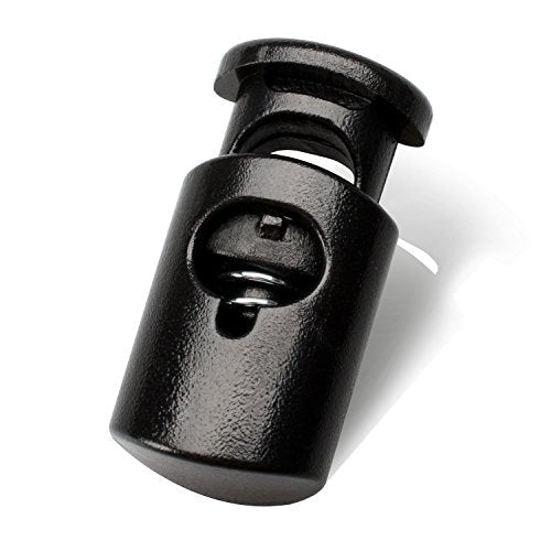 DYZD Plastic Cord Lock End Spring Stop Toggle Stoppers Heavy Duty Cord Lock for Lanyard,luggage,clothing,backpack and various kinds of outdoor and gym products(10PCS,Black)