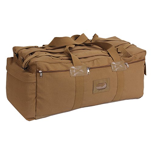 Rothco Tactical Duffle Bag - Rugged All-Purpose Gear and Equipment Bag, Water-Resistant Bottom - color: Coyote Brown