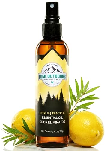 Lumi Outdoors Natural Shoe Deodorizer Spray & Odor Eliminator - Fresh Citrus Tea Tree Essential Oil Odor Eater - style: 1 Pack - Citrus Tea Tree
