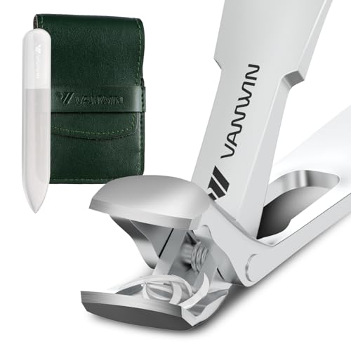 Toenail Clippers for Seniors Thick Toenails, Angled Head Large Toe Nail Clippers for Men with Wide Jaw Opening, Sharp Heavy Duty Fingernail Clipper with Catcher Nail Cutter Long Handle Silver - style: Silver