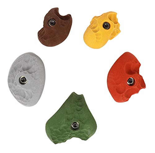 Atomik Rock Climbing Holds 5 Limestone Roof Jugs Set 1 in Assorted Earth Tones
