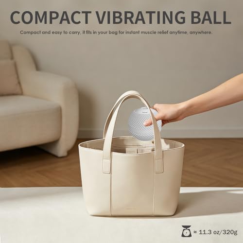 Heating Vibrating Massage Ball with 7 Modes & Memory Function for Myofascial Release, Deep Tissue and Trigger Point Muscle Therapy - Targets Back, Hip, Leg, Neck & Foot (Gray) - color: Gray