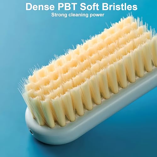 3 Pack Shoe Brush for Cleaning Shoe Scrubber Brushes Shoe Cleaner Brush | Shoe Cleaning Brush with Ergonomic Long Handled Gentle Soft Bristle Scrub Brush for Sneakers,Tennis,Canvas,White Shoes