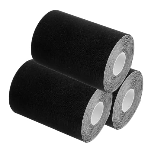 Outanaya 3pcs Athletic Tape for Injuries with Lifting Effect and Comfortable Fit, Black Spandex Tape for Sports, Rock Climbing, and Occasions Support