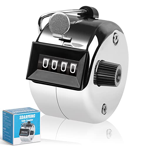 Tally Counter, 4-Digit Clicker Counter, Metal Hand Tally Counters Clicker Pitch Counter for Counting, Knitting, Coaching, Golf, Lap, Fishing - color: B-1 PCS