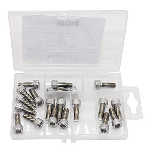 Fullerkreg M6-1.0 x 16MM Socket Head Cap Screws, Allen Socket Drive, Din 912, AISI 304 Stainless Steel (18-8), 20 PCS - size: M6-1.0 x 16MM