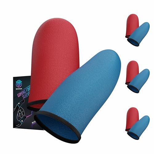 Gaming Finger Sleeves Cots Gloves Covers Protectors Thumb Hand Guard Sleeve for PUBG Mobile Phone Gamer Grip Pro - color: Blaze Fusion