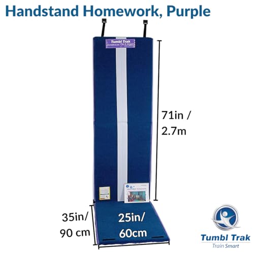 Tumbl Trak Handstand Homework Gymnastics Door Mat for Kids Home Training - color: Purple
