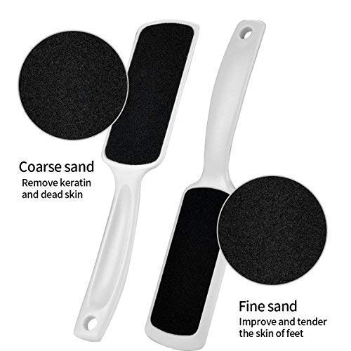 Foot File for Dead Skin - 3 Pack Professional Pedicure Tools Callus Remover for Feet, Dual-Sided Feet Scrubber Foot Care Products to Remove Callous Dead and Hard Skin for Both Wet and Dry Feet - size: 1 Count (Pack of 3)