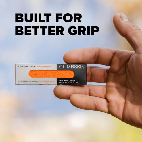 Climbskin Replacement Sand Papers - Includes 10 Premium Adhesive Replacements for Climbskin Aluminum Skin File - 5 Coarse and 5 Fine Sand Paper Refills